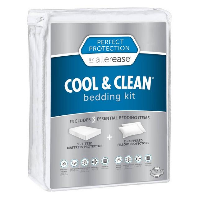 Queen 3pc Perfect Protection Cool & Clean Bedding Kit - Allerease