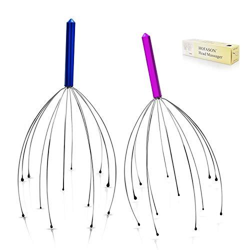 Scalp Massagers, Handheld Head Massage Tingler, Scratcher for Deep Relaxation, Hair Stimulation and Stress Relief (2 Pack, Random Colors)