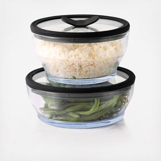 4-Piece Clear Glass Medium Cookware & Storage Set