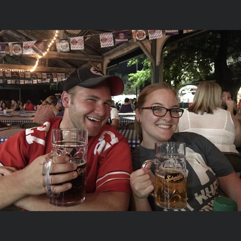 First photo of us taken together at Columbus Oktoberfest 🍺