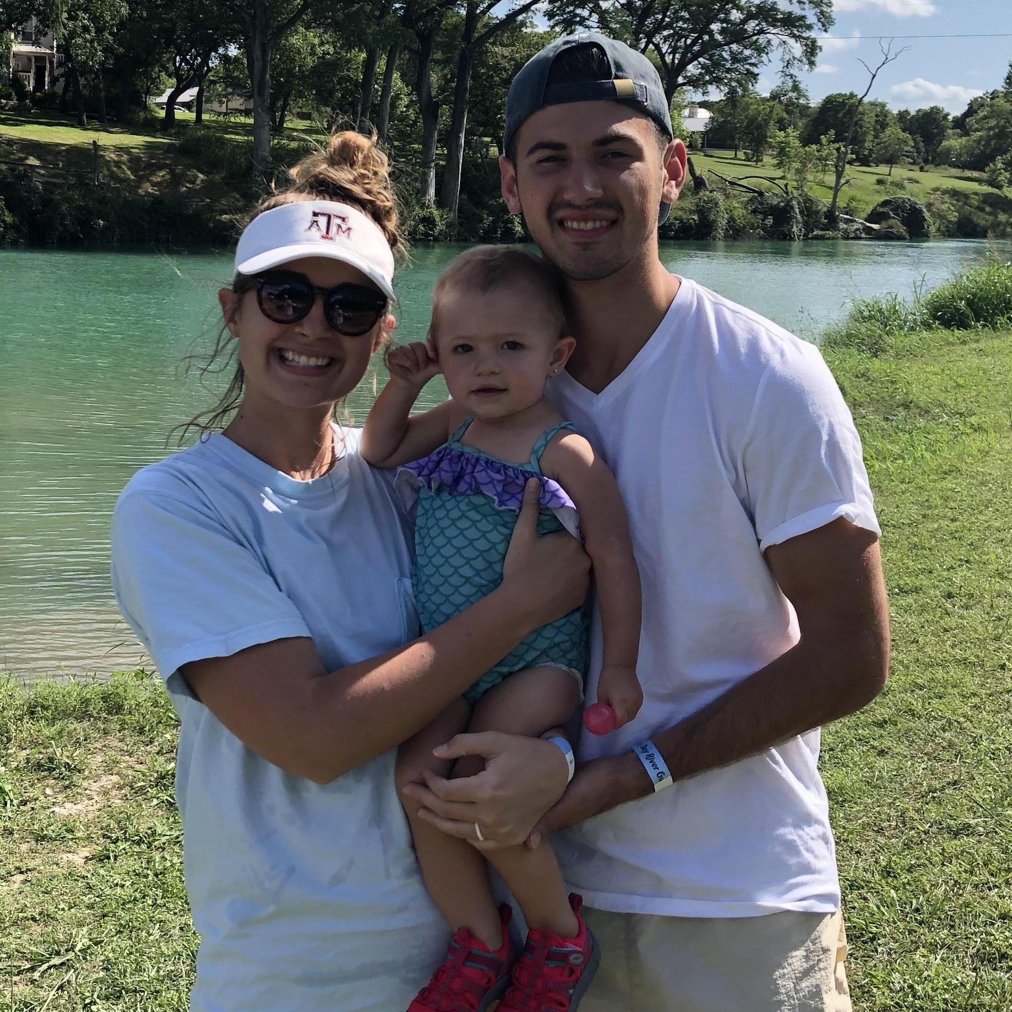 On vacation in Wimberley with family and our sweet flower girl!