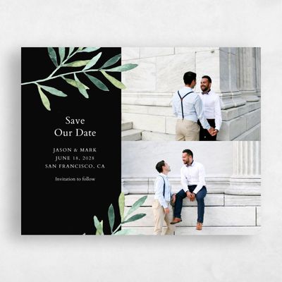 Black Wedding Save the Date - Eastwick Duo