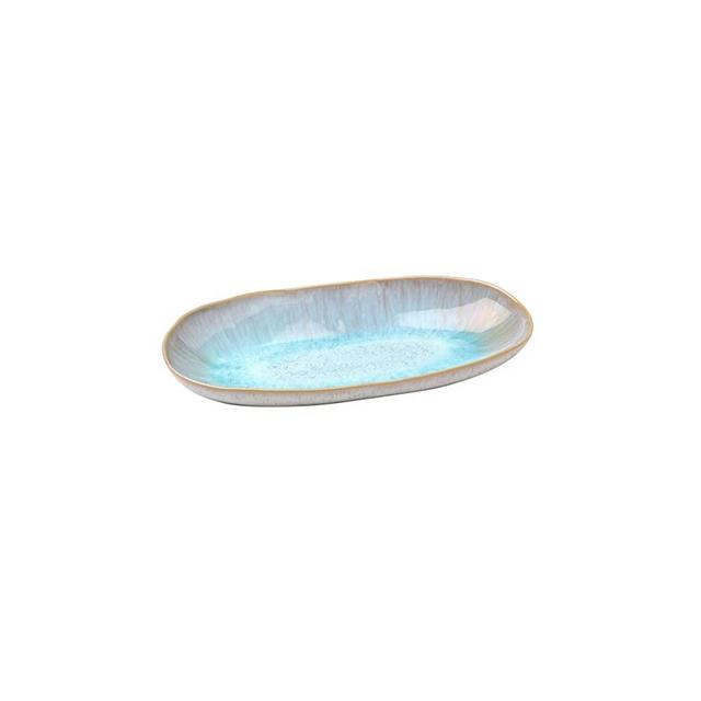 Casafina Ibiza Collection Fine Stoneware Ceramic Oval Tray Small 9,5", Sea
