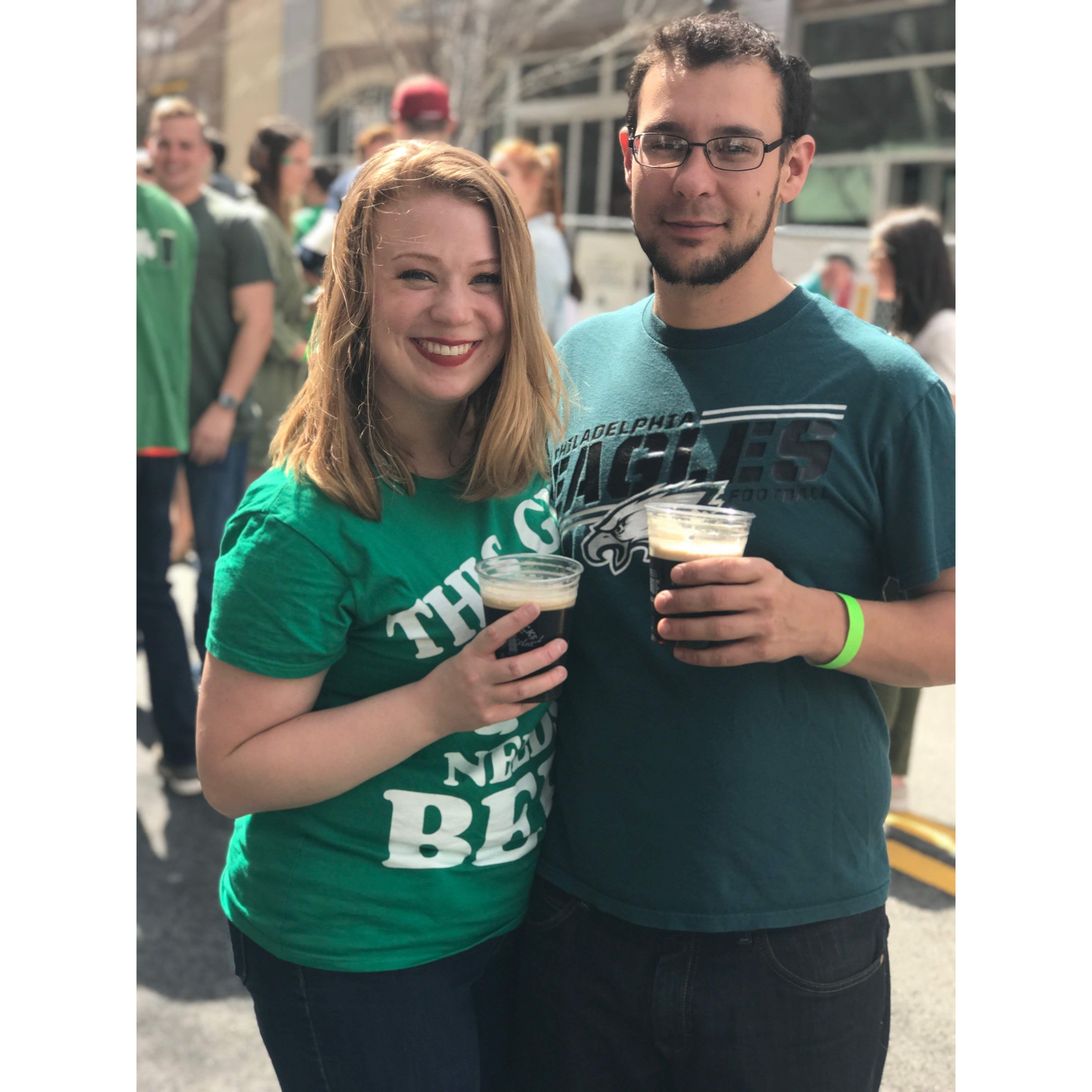 Our first St. Patrick's Day together - two months into dating!