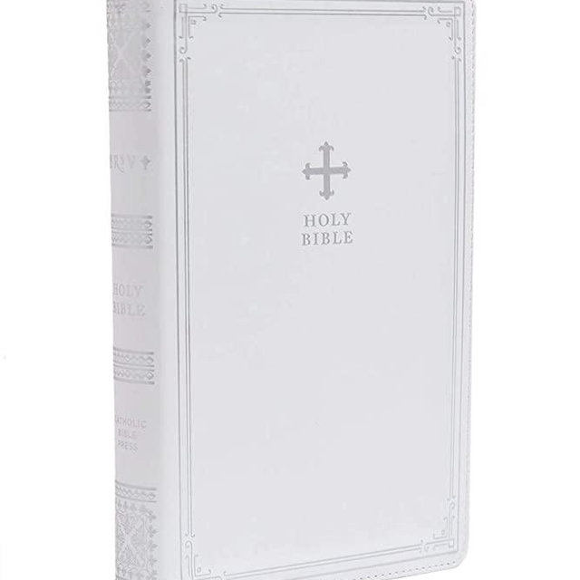 NRSV, Catholic Bible, Gift Edition, Leathersoft, White, Comfort Print: Holy Bible