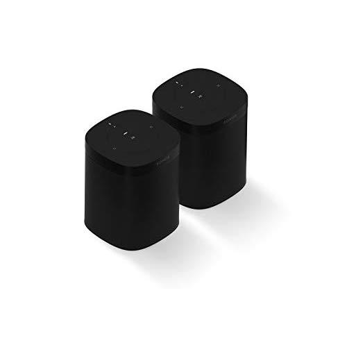 Sonos One (Gen 2) Two Room Set Voice Controlled Smart Speaker with Amazon Alexa Built In (Black)