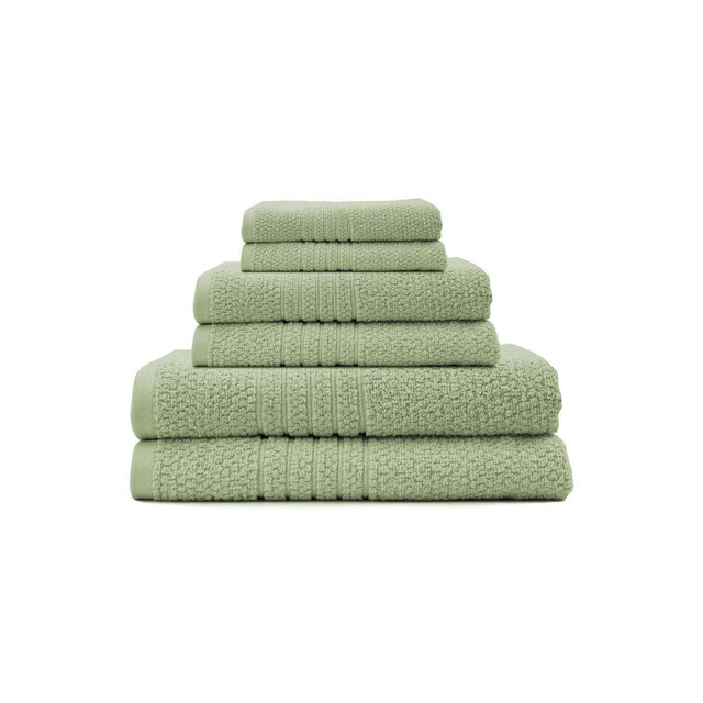 Espalma Softee 6-Piece elegant & stylish 100% Cotton Bath Towel Set - Seedling