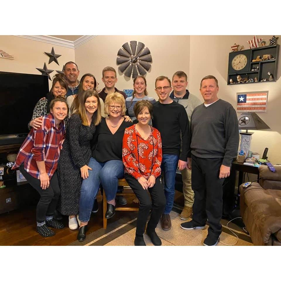 Celebrating New Year's, our engagement, and our return back to Austin from Europe with all our family!