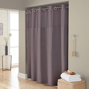 Hookless® Waffle 71-Inch x 74-Inch Fabric Shower Curtain in Dark Grey