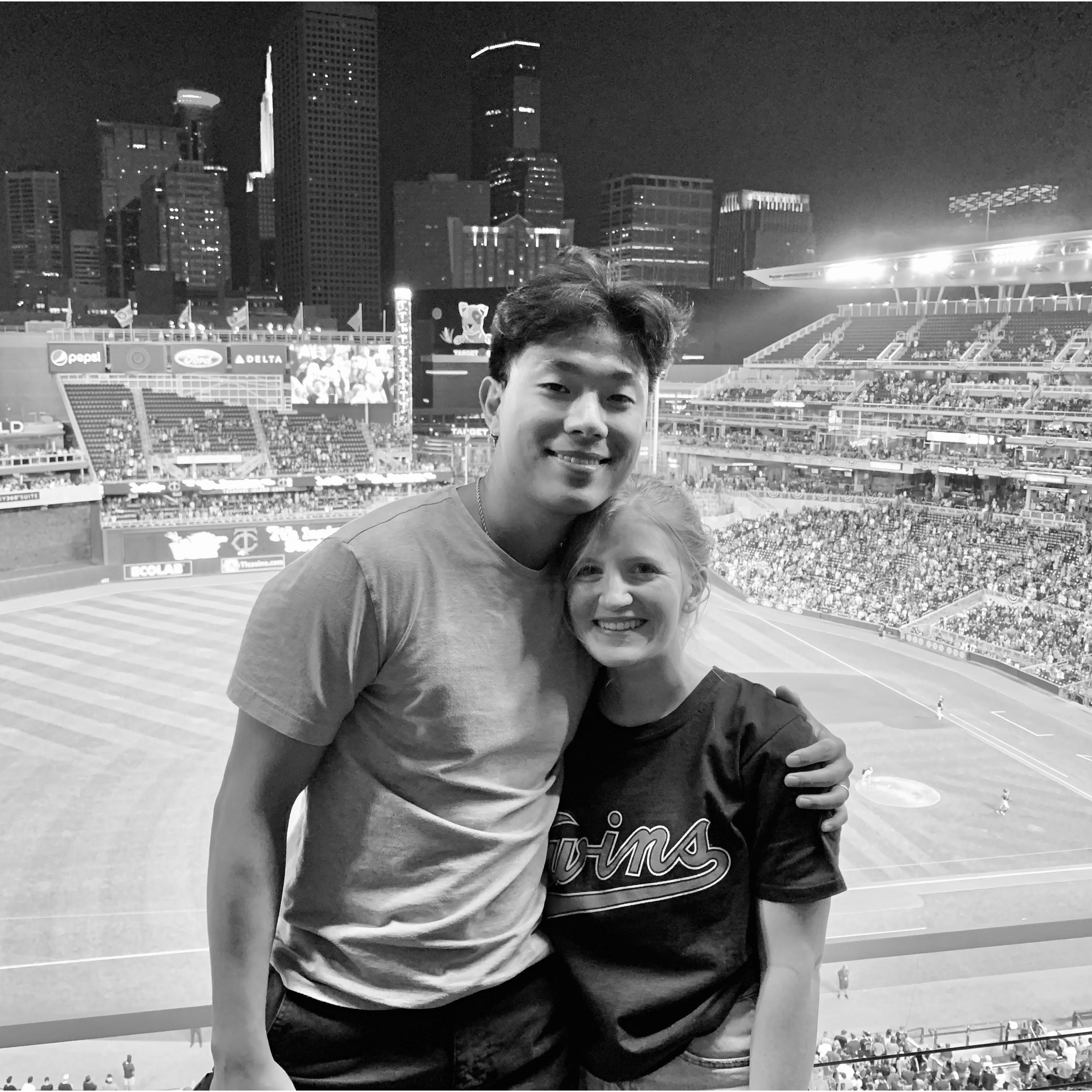 Enjoying a Twins game in Minneapolis