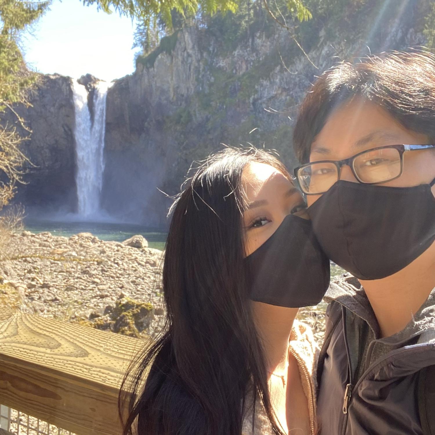 Chasing waterfalls in Seattle! This was our first trip out of state together.