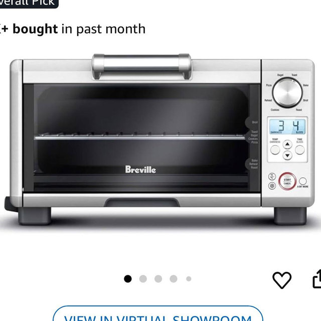 Breville BOV450XL Mini Smart Countertop Oven and Toaster Oven, Small, Brushed Stainless Steel