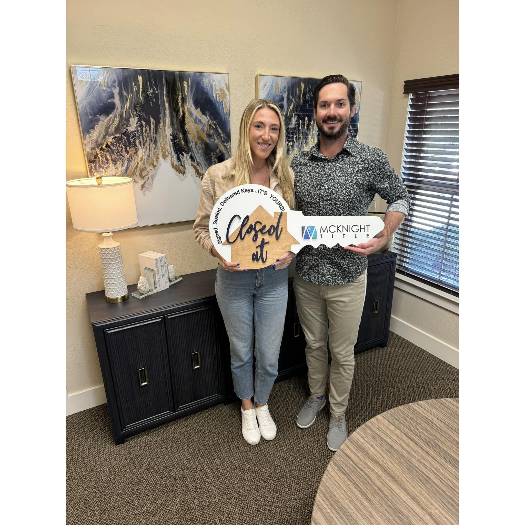 The day Kendyl & Logan closed on their house in March 2024!