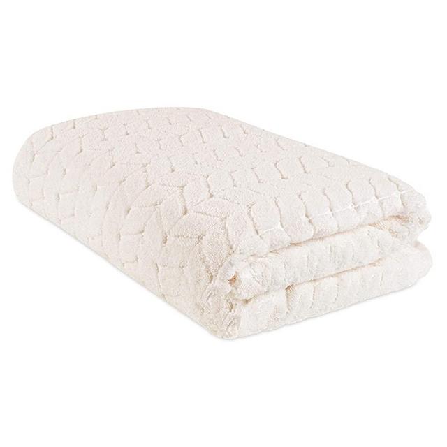 Bagno Milano 100% Turkish Cotton Jacquard Luxury Towel Set – Quick Dry Non-GMO Ultra-Soft, Plush and Absorbent Luxury Durable Turkish Towels Set (Cream, Bath Sheet)