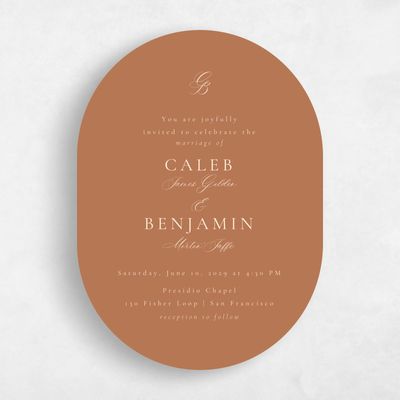 Tuscany, Orange Wedding Invitation - Twila Portrait