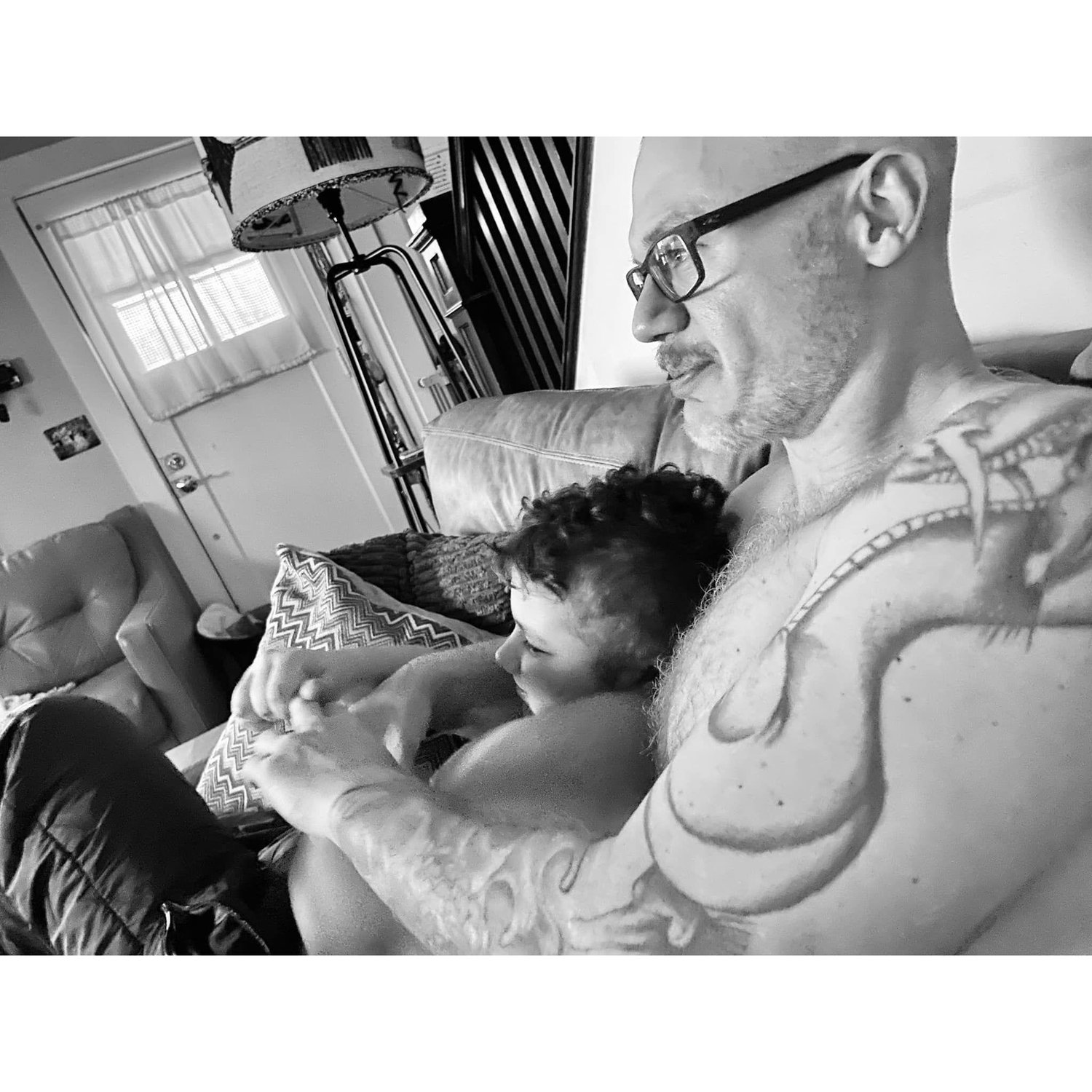 Kevin and Giddy being sweet.