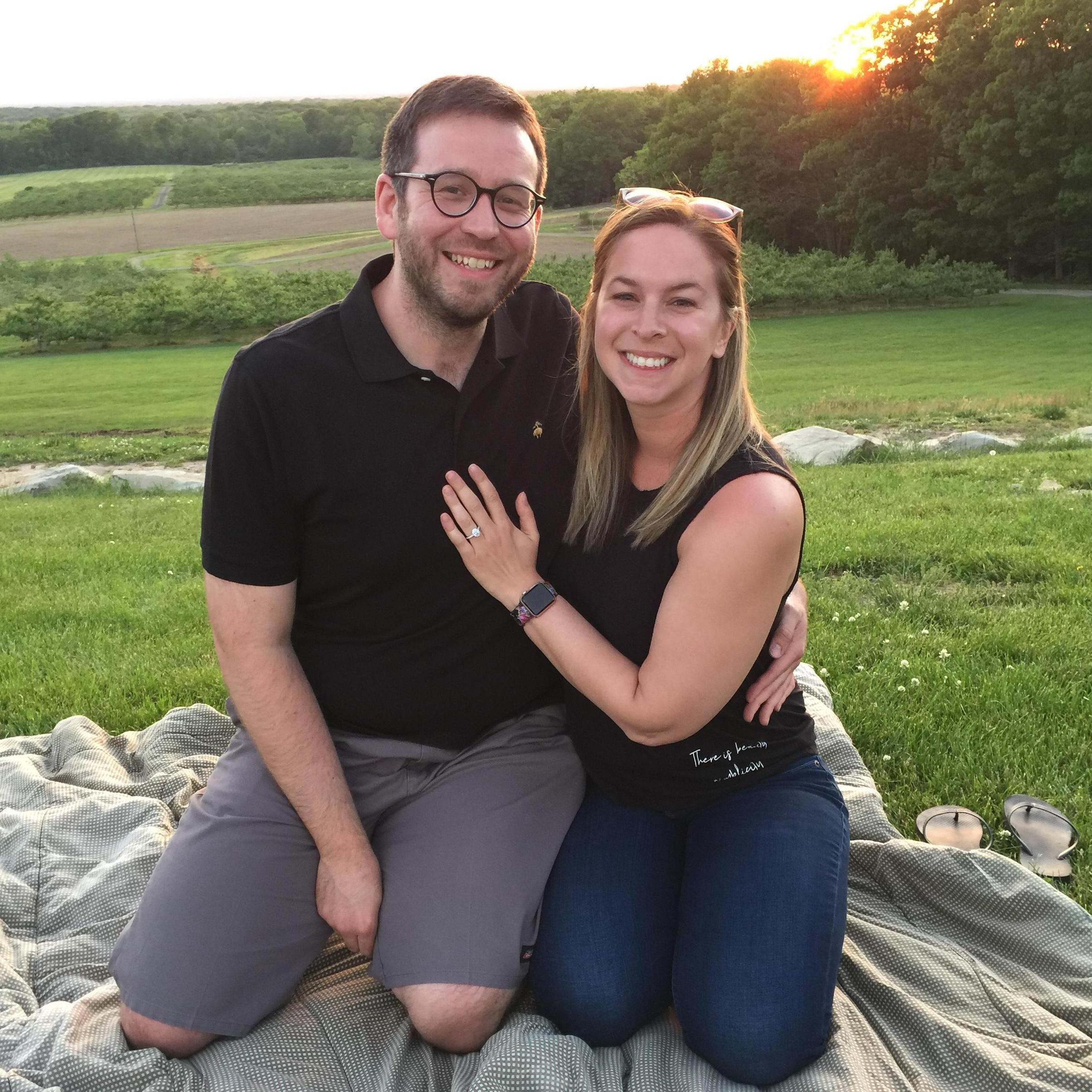 This was taken right after Marc proposed!