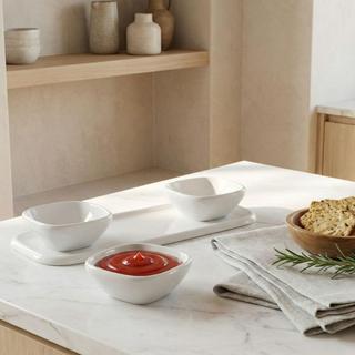 Impulse 4-Piece Dip Bowl & Tray Set