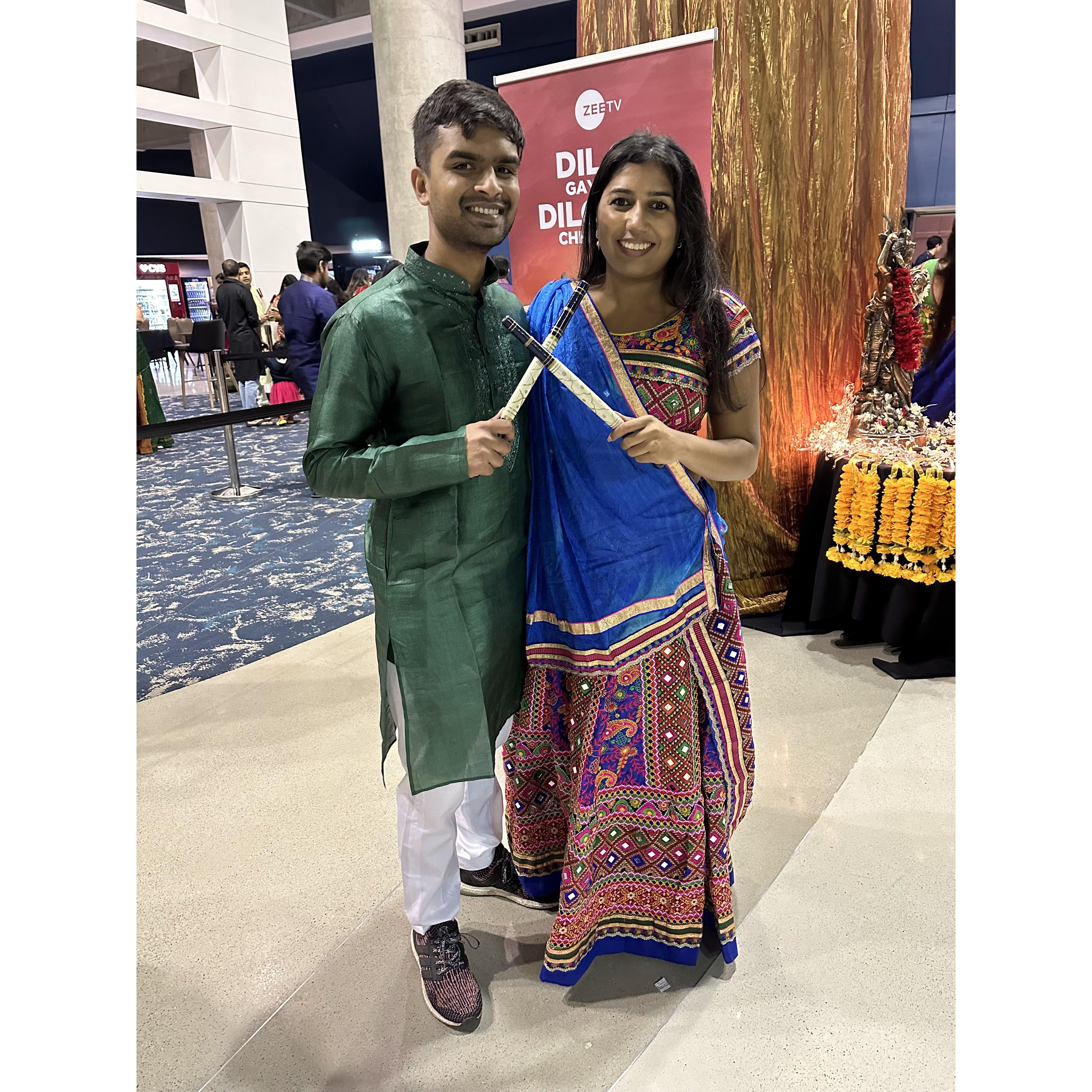 She takes him to his first garba!