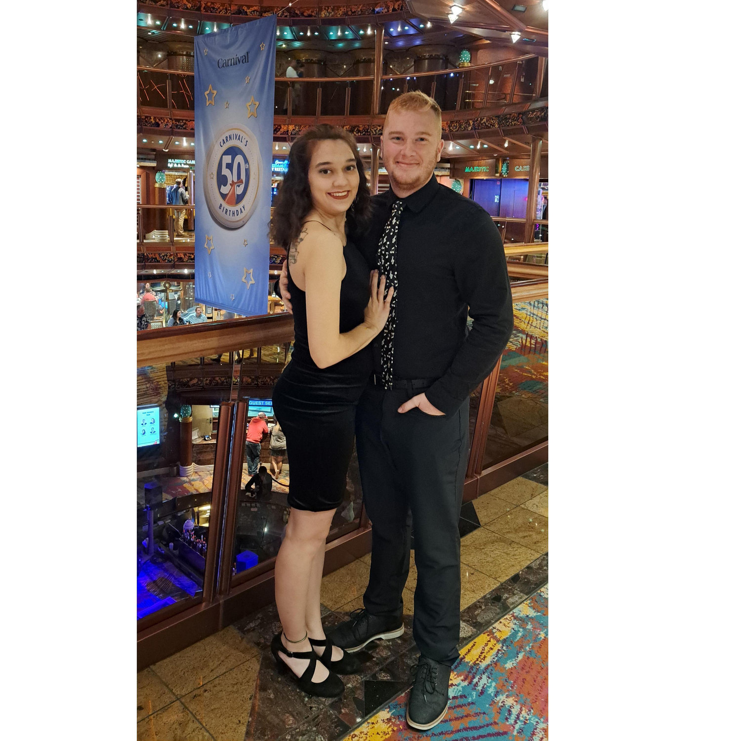 Highly recommend playing in an arcade in fancy clothes with your best friend.