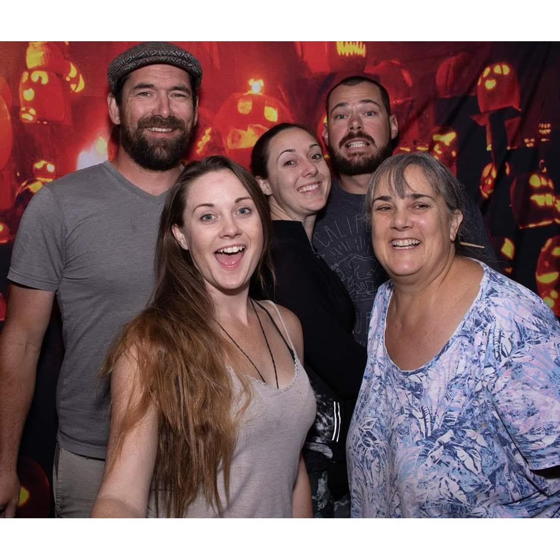 Halloween 2018, Kalyn's brother Pat, sister Brenna, and momma Tricia Kelly.