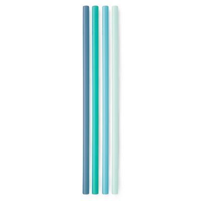 GoSili 10.5" 4pk Silicone Reusable Straws Cool Ombre