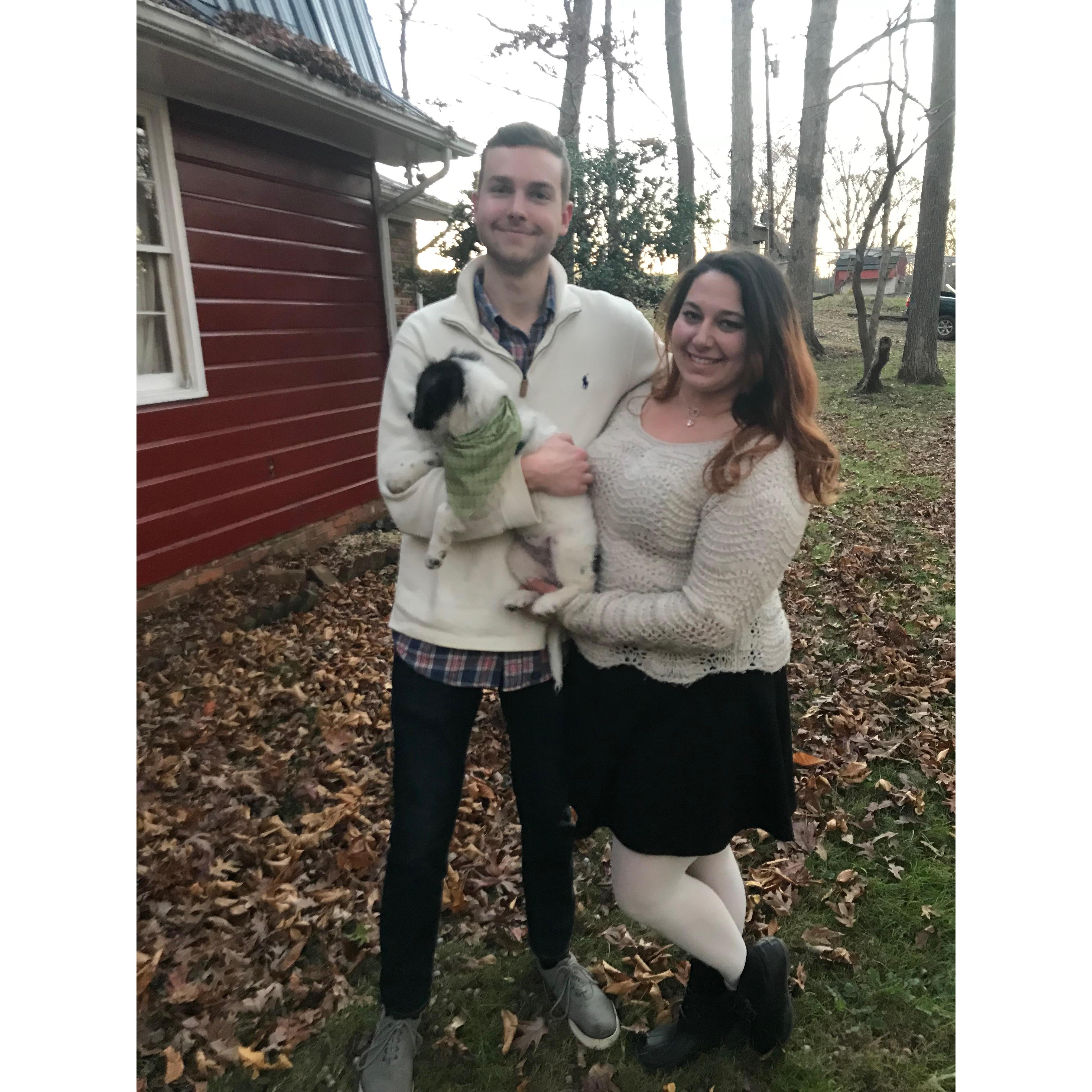 Thanksgiving 2017; Scout's first holiday.