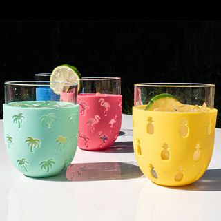Party Sleeve Acrylic Stemless Glass, Set of 6