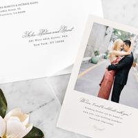 Laurelwood Portrait | Light Oatmeal | Zola Wedding Invitations