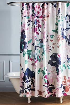 The Printed Cotton Slub Shower Curtain Collection