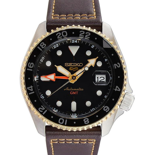 SEIKO 5 Sports SKX GMT Automatic Black Dial Men's Watch SSK036