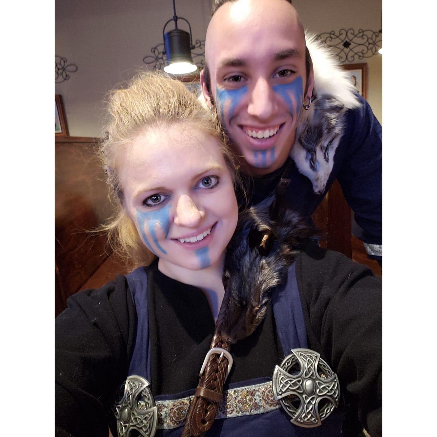 At a Viking Bar with friends