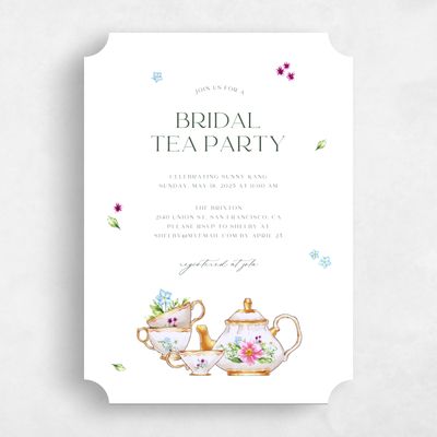 White Ticket Wedding Wedding Shower Invitation - Pinerolo Portrait