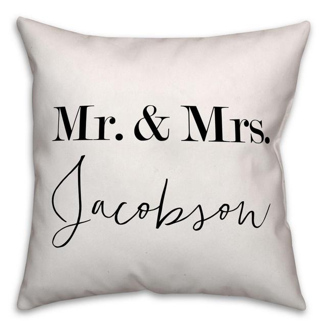 Designs Direct Mr. & Mrs. Indoor/Outdoor Square Throw Pillow