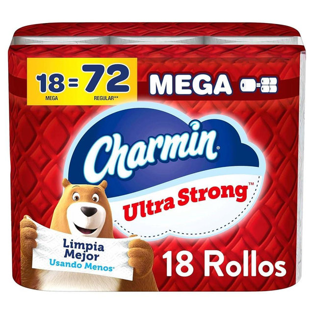 Charmin Ultra Strong Toilet Paper 18 Mega Rolls, 220 Sheets Per Roll