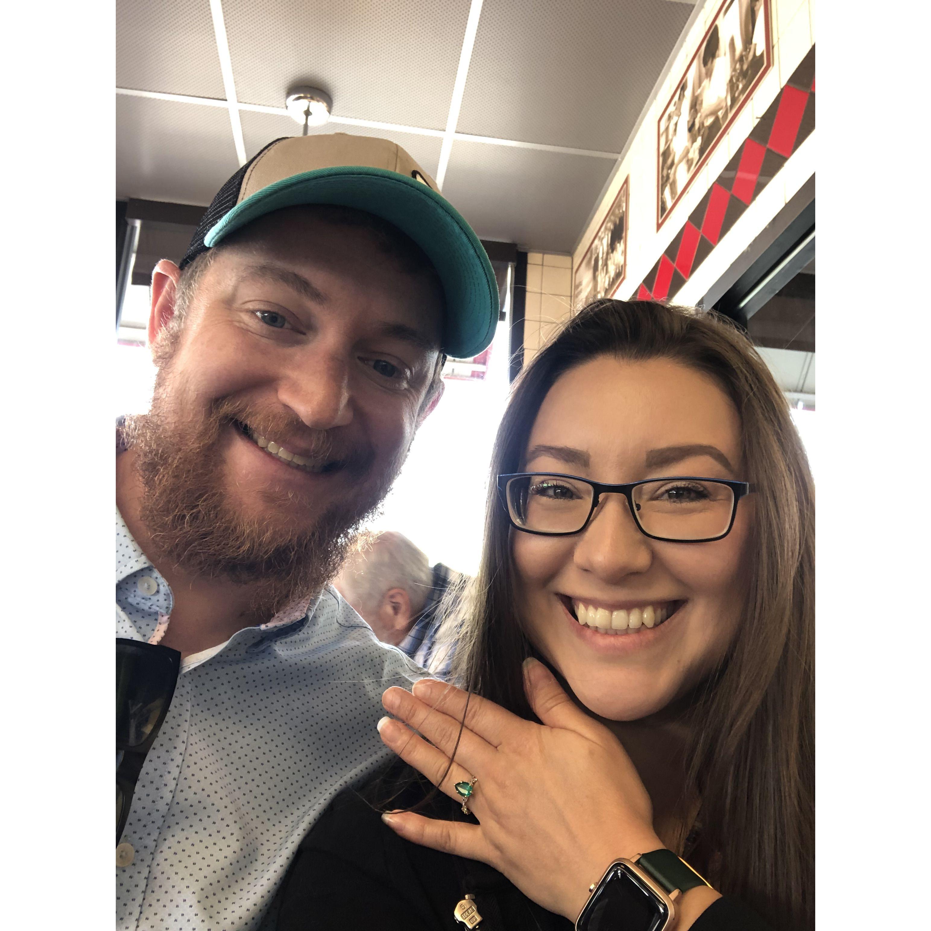 We had eaten at Waffle House with Jessica before the proposal so we now associate Waffle House with our relationship