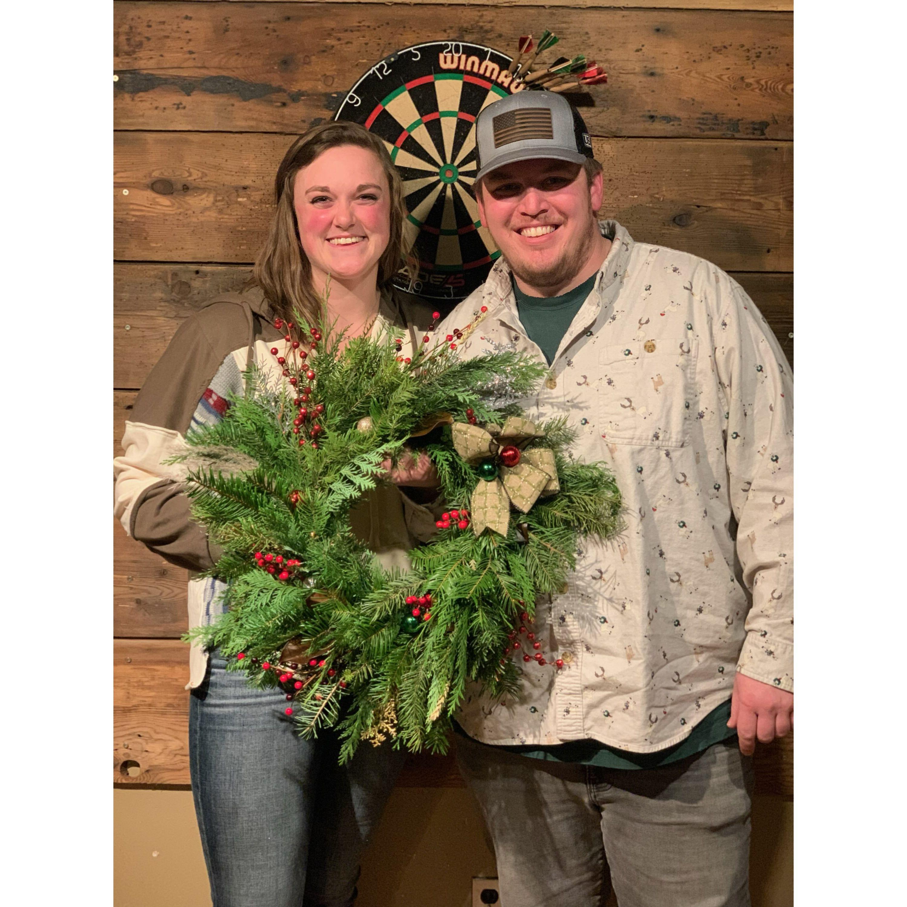 December 18, 2023 - Jack and I went to a wreath-making class at Trails End.
