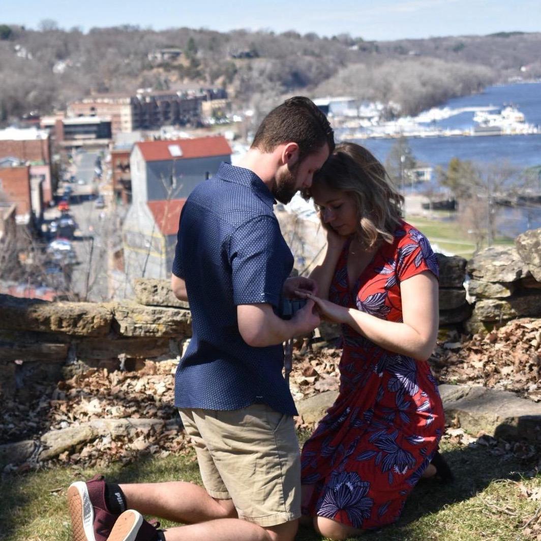 Nick placing the ring on Maddy's finger - this picture is a favorite
April 2019