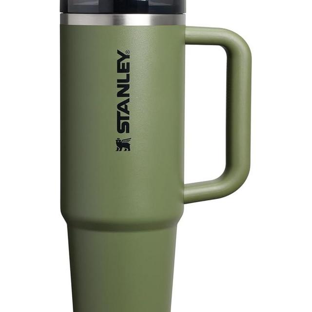 Stanley Quencher ProTour Flip Straw Tumbler with Leakproof Lid 30 oz | Built-In Straw and Handle | Cup Holder Compatible for Travel | Insulated Stainless Steel Cup | BPA-Free | Dried Pine VRT