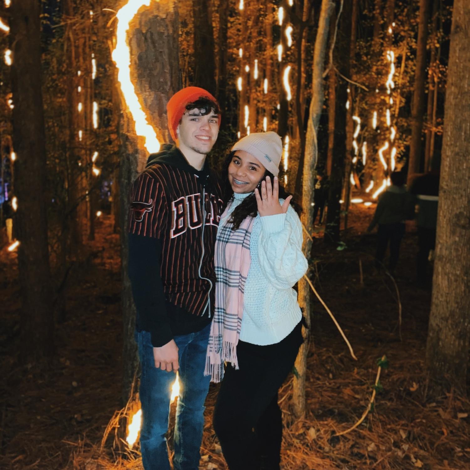 The night he asked me to be his wife! Of course I said YES! <33