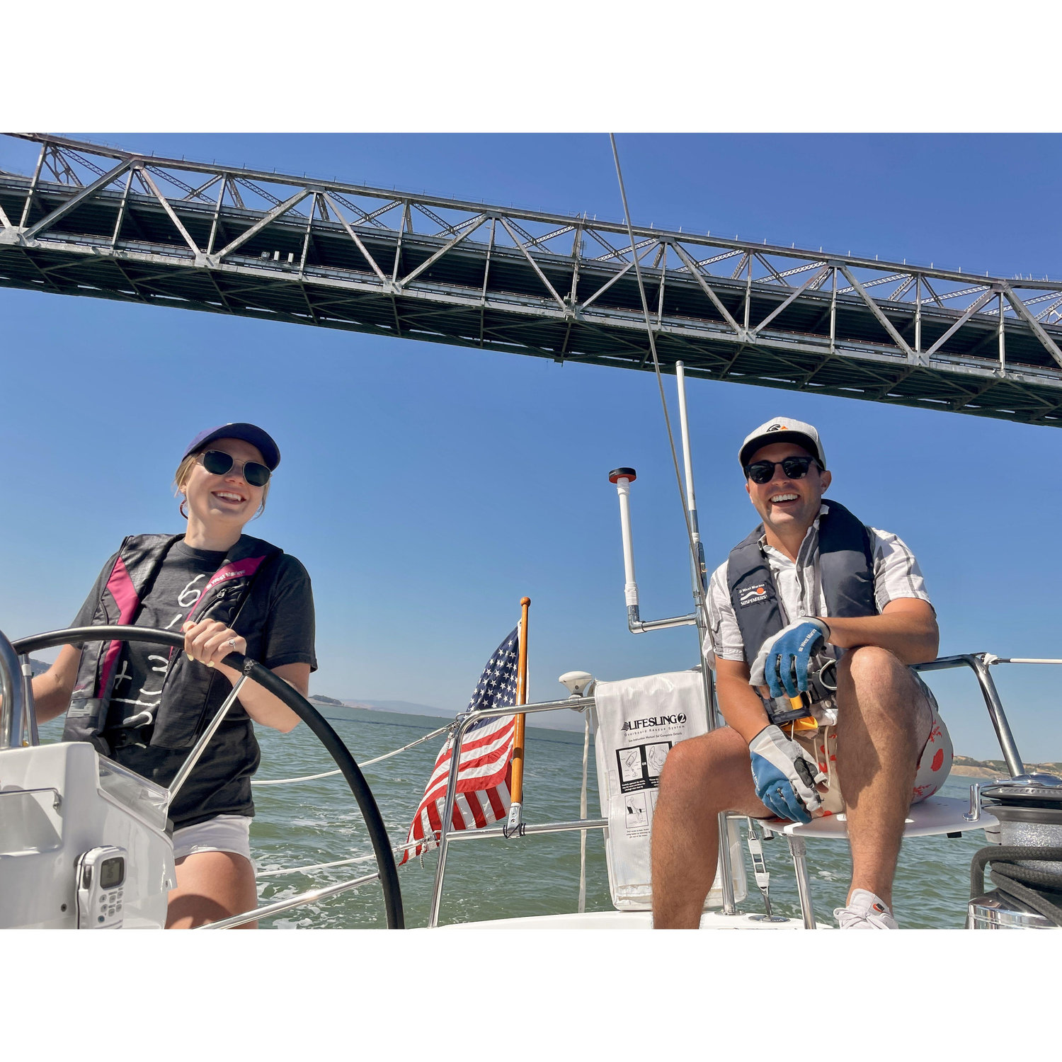 Cruising through the San Francisco Bay on the mighty vessel Contessa.