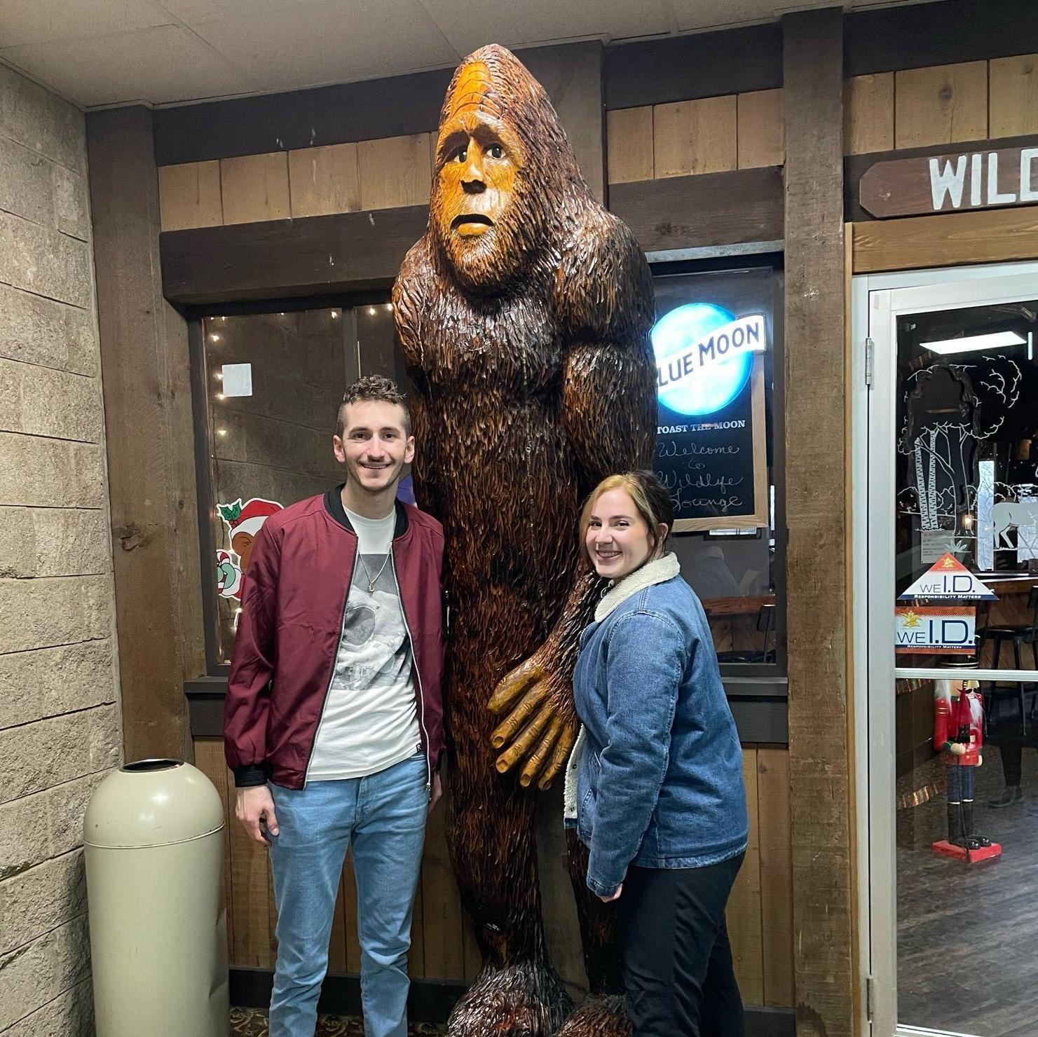 Despite what they say about big feet, Liz is only marrying one of these big, tall sasquatches come September.