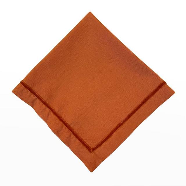 JuliskaVelvet Trim Pumpkin Napkin
