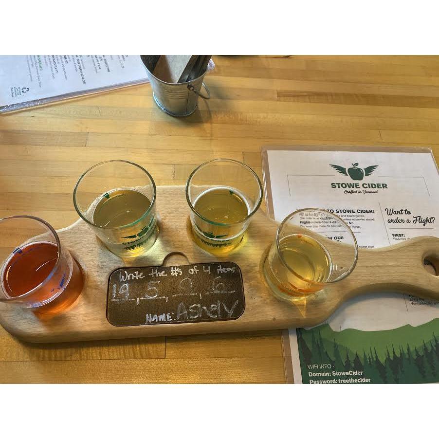 My favorite was the hopped grapefruit cider. Nick enjoyed the Vteas.