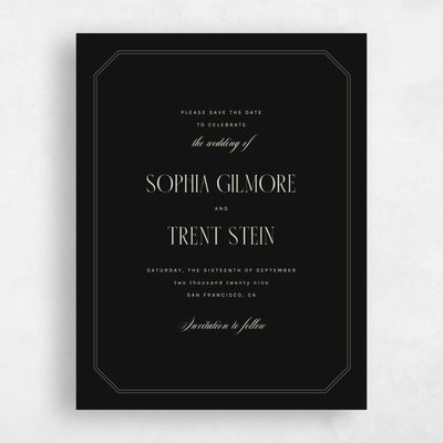 Black Wedding Save the Date - Naida Portrait