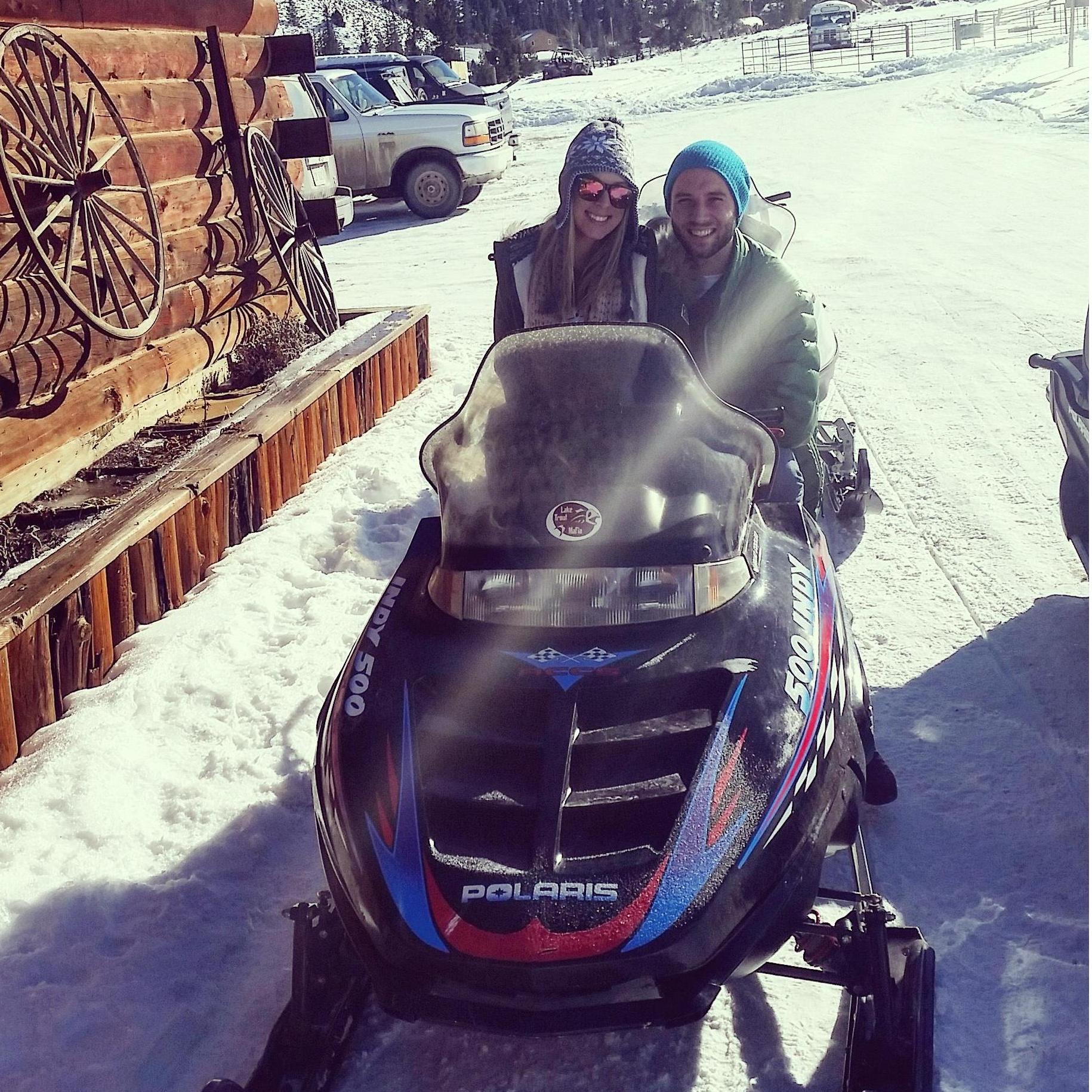 Out first time snowmobiling in Colorado! We had a blast! 2016