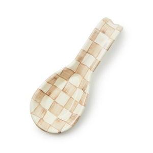 MacKenzie ChildsMocha Check Spoon Rest