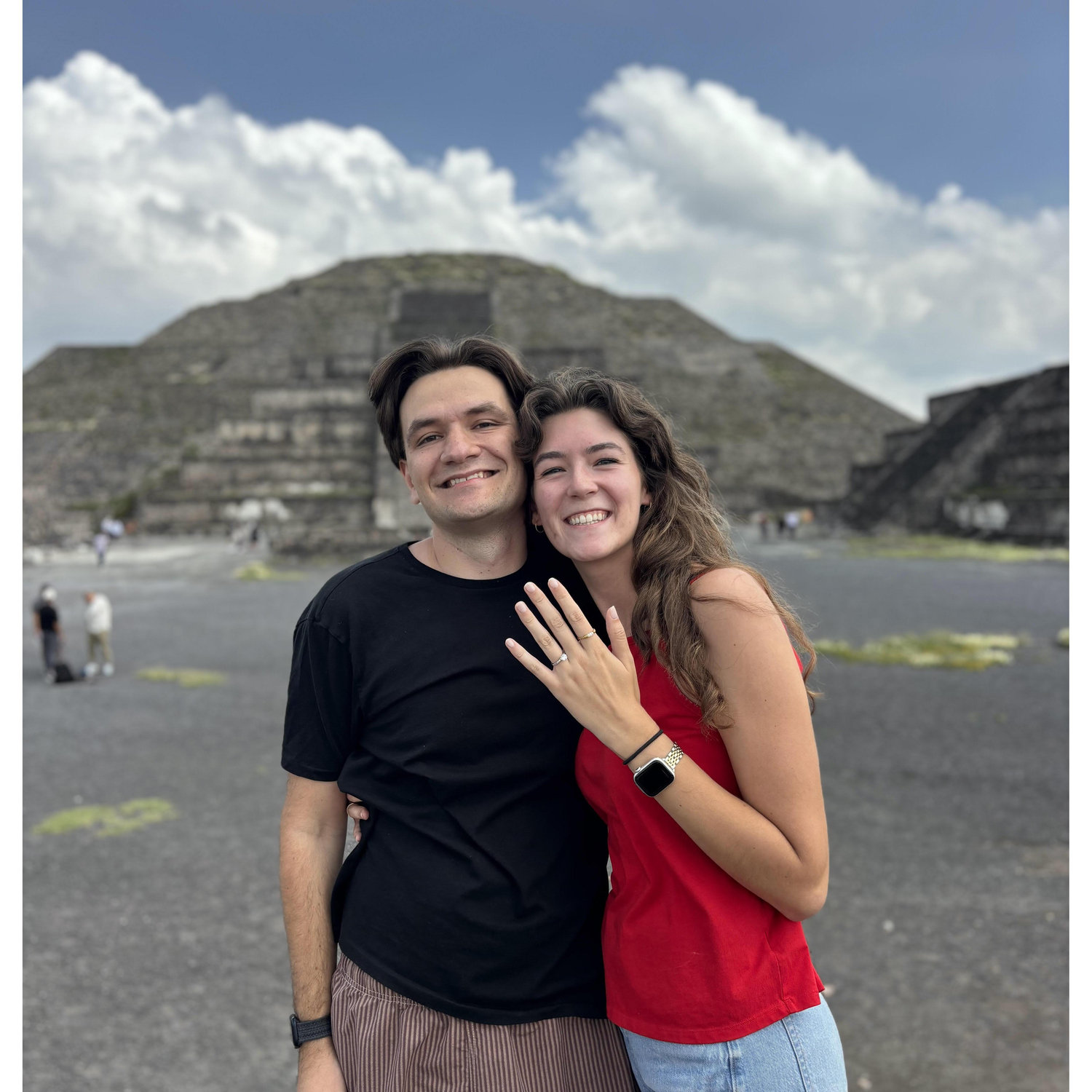 Jack proposed at Teotihuacan near Mexico City in September 2024
