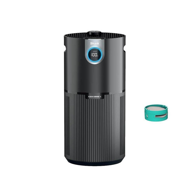 Shark Clean Sense Air Purifier MAX with Odor Neutralizer Technology, HEPA Filter, 1200 Sq Ft, XL Room, Whole Home, Captures 99.98% of Particles, Allergens, Smells & More, Grey (Renewed)