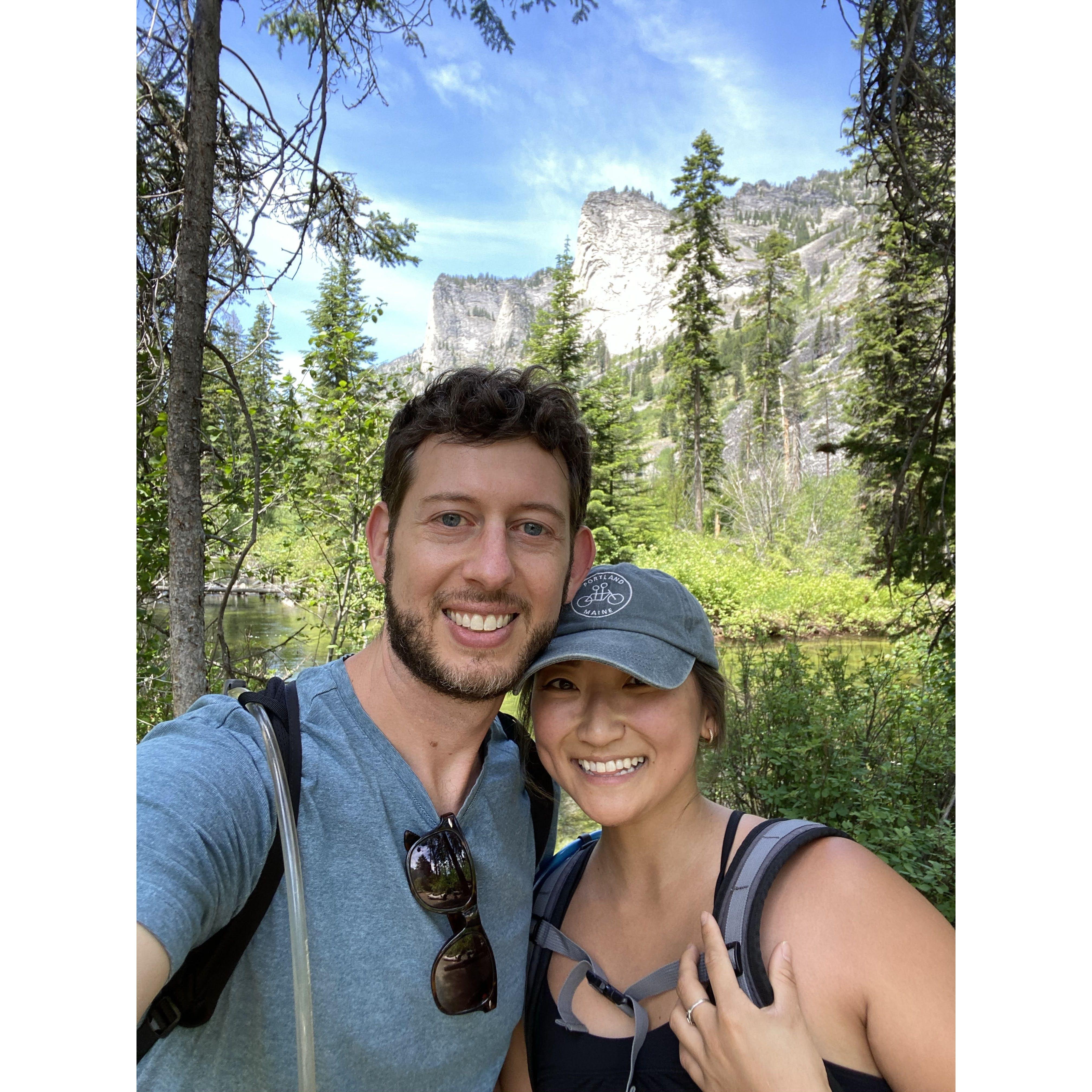 Our first big trip together in Montana. Hiking in the Bitterroot Valley.